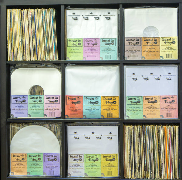 sdroceRyaM 50pcs 12 Inches Vinyl Record Inner Sleeves Anti Static Plastic Round Bottom Protective Sleeves for LP Vinyl Record, Translucent