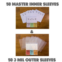 100 LP Sleeves Combo Pack - 50 3 Mil Outer & 50 Master Rice Paper Lined Inner